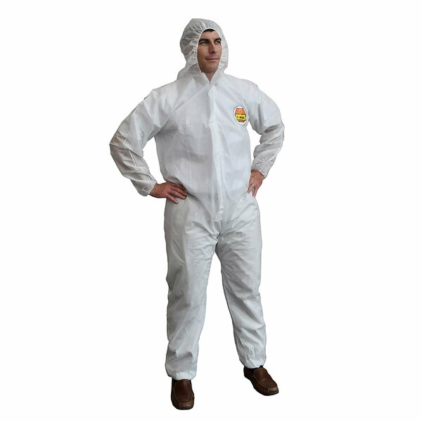 Cordova C-Max SMS Coverall with Hood - White, Medium, 12PK SMS300M